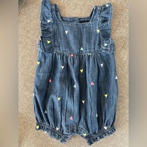 Gap Denim Baby Girl Romper 6M *NWOT*
